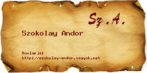 Szokolay Andor névjegykártya